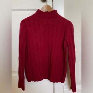 Red Wool Mock-Neck Sweater from Banana Republic